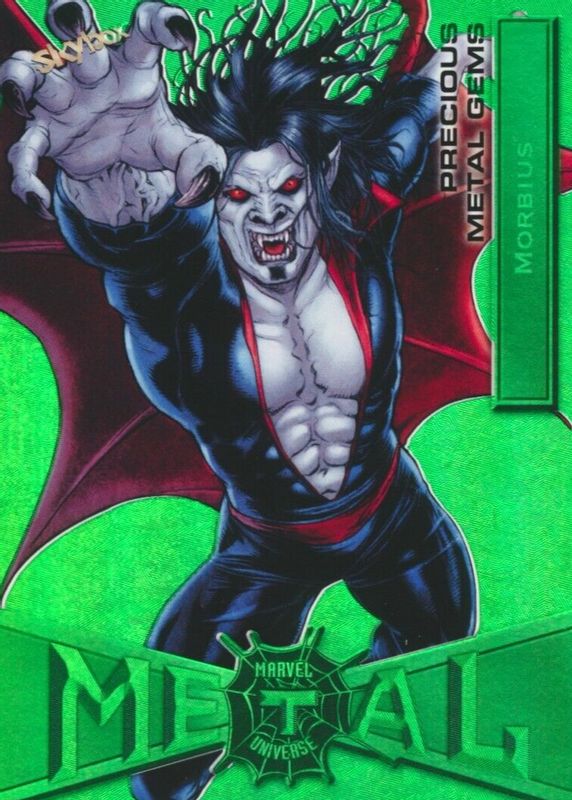 2021 SkyBox Marvel Metal Universe Spider-Man #56 Precious Metal Gems Green /10