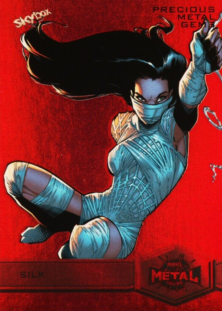 Silk 2021 Skybox Marvel Metal Universe Spider-Man #180 Precious