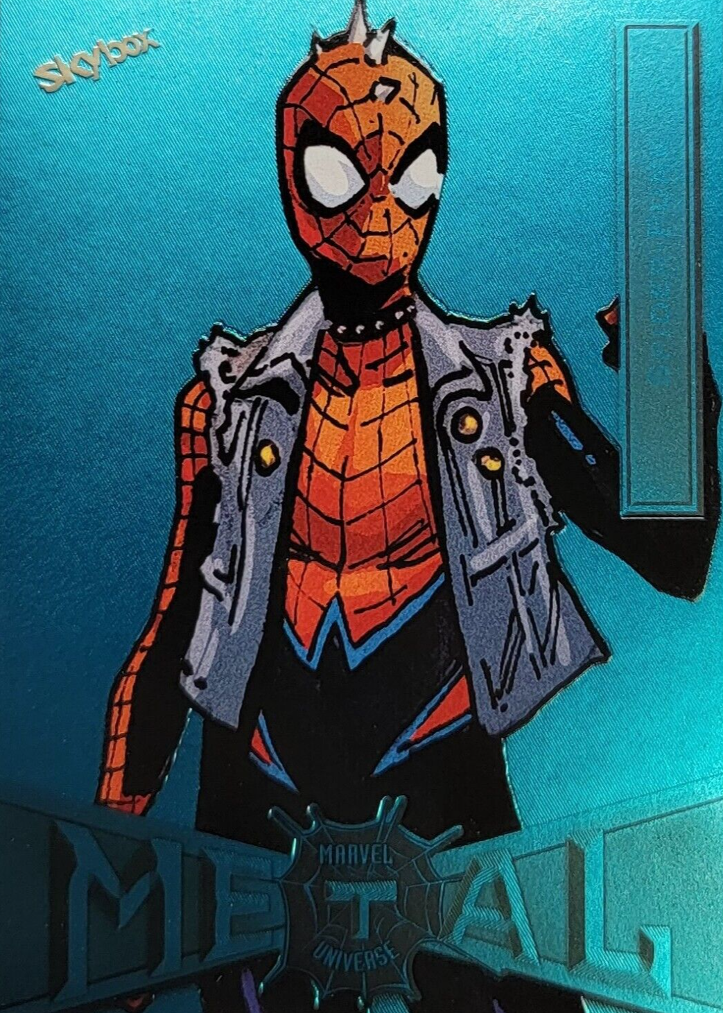 Spider-Punk 2021 Skybox Marvel Metal Universe Spider-Man #86 Light