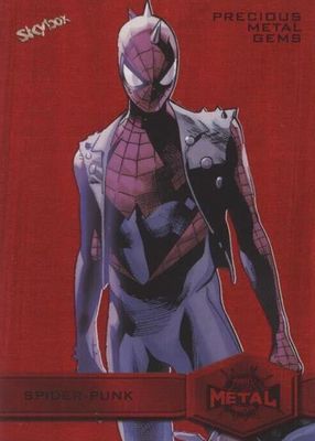 2021 SkyBox Marvel Metal Universe Spider-Man #186 Precious Metal Gems Red (High Series) /90