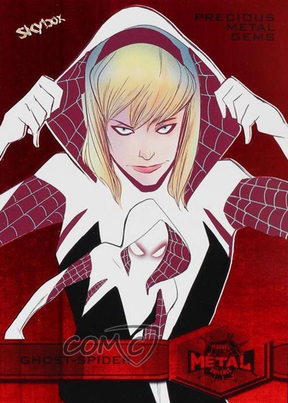 2021 SkyBox Marvel Metal Universe Spider-Man #128 Precious Metal Gems Red (High Series) /90