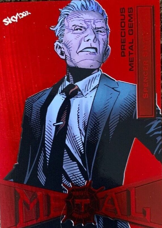 2021 Skybox Marvel Metal Universe Spider-Man #83 Precious Metal Gems Red /90