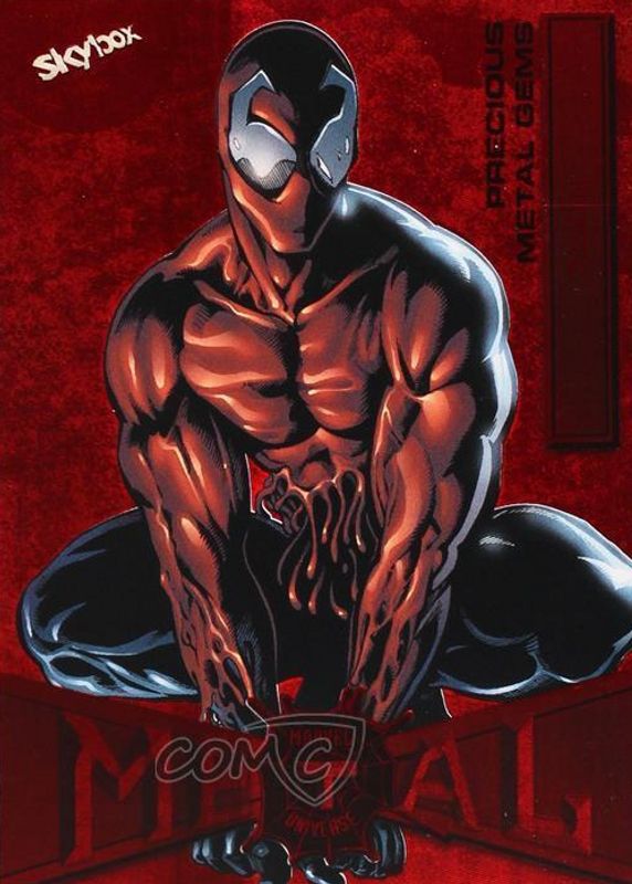 2021 SkyBox Marvel Metal Universe Spider-Man #92 Precious Metal Gems Red /90