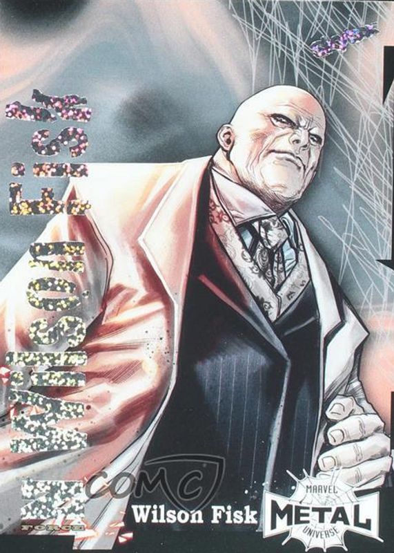 Wilson Fisk 2021 SkyBox Marvel Metal Universe Spider-Man #Z-49 Z-Force Rave /100 SGC 10