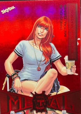 2021 Skybox Marvel Metal Universe Spider-Man #49 Precious Metal Gems Red /90