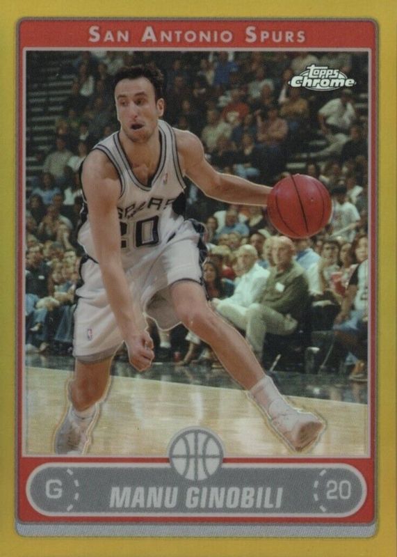 Manu Ginobili 2006 Topps Chrome #78 Gold Refractor /25 PSA 9