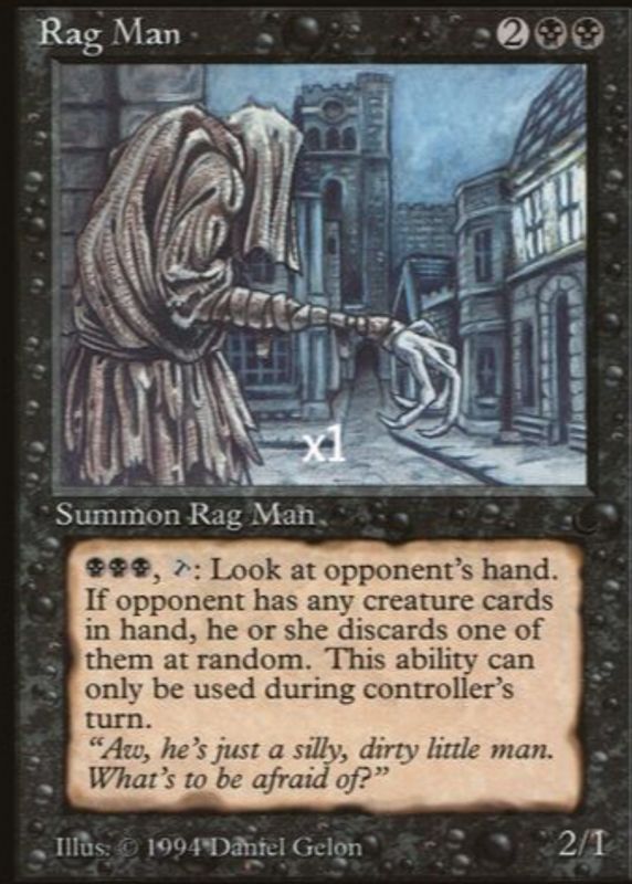 Rag Man 1994 The Dark Base RAW TCG (NEAR MINT)
