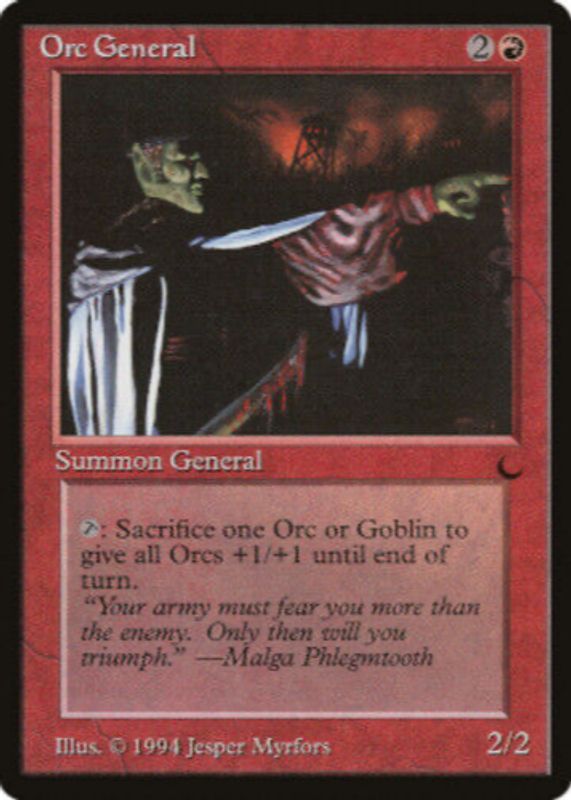 Orc General 1994 The Dark Base RAW TCG (LIGHTLY PLAYED)