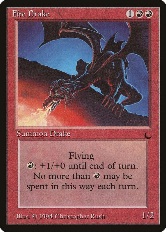 Fire Drake 1994 The Dark Base RAW TCG (NEAR MINT)