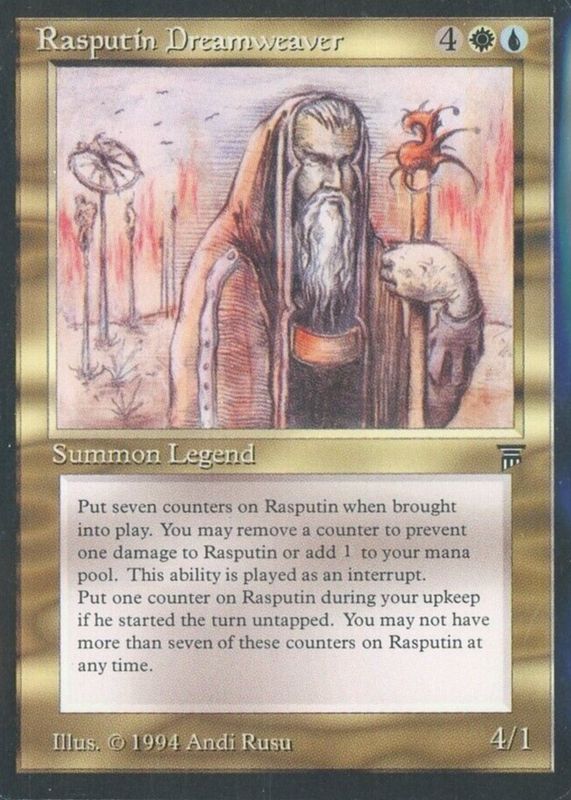 Rasputin Dreamweaver 1994 Legends Base RAW