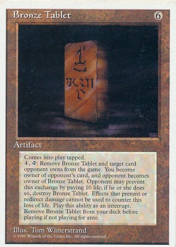 Bronze Tablet Magic: The Gathering Cards Price Guide - Sports Card Investor