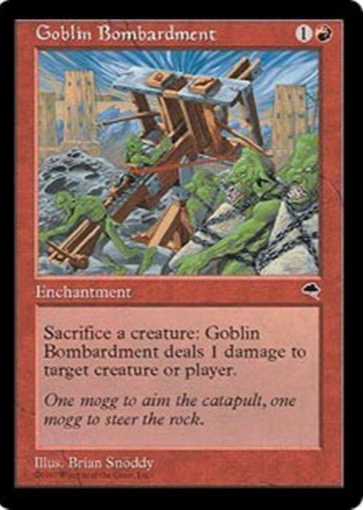 mtg cards like goblin bombardment Mtg Wilds of Eldraine: Enchanting Tales Rare Goblin Bombardment #43