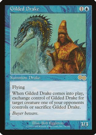 Gilded Drake 1998 Urza's Saga #76/350 Base Price Guide - Sports