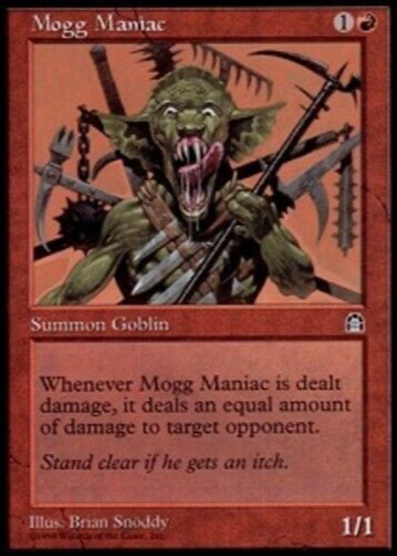Mogg Maniac 1998 Stronghold Base RAW TCG (LIGHTLY PLAYED)