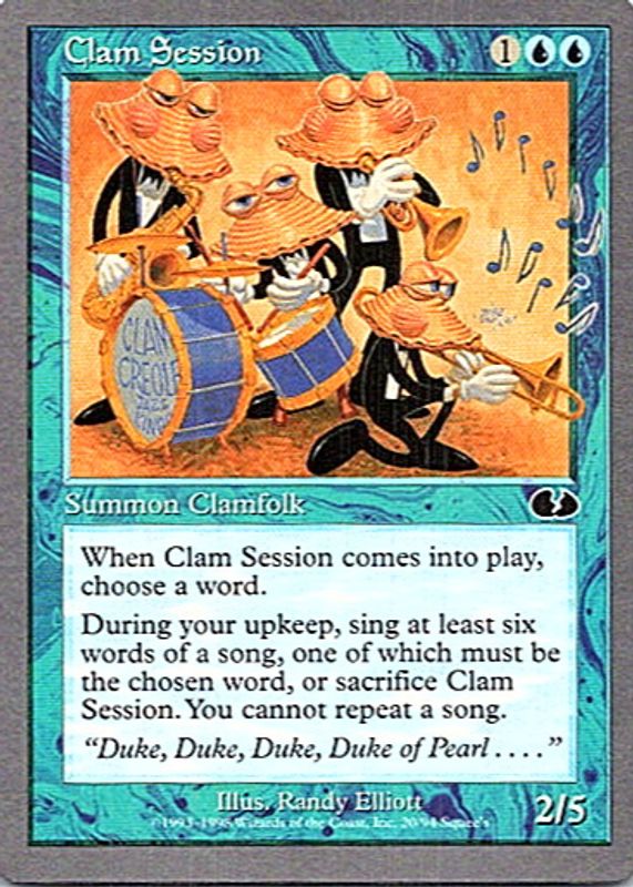 Clam Session 1998 Unglued #20 Base CGC 8.5