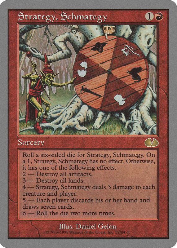 Strategy, Schmategy 1998 Unglued #52 Base RAW TCG (LIGHTLY PLAYED)