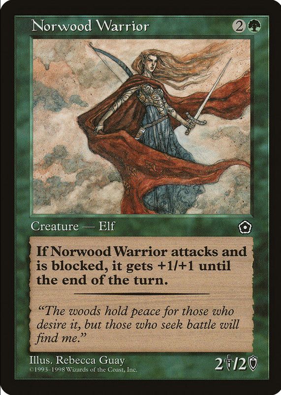 Norwood Warrior 1998 Portal Second Age Base RAW TCG (LIGHTLY PLAYED)