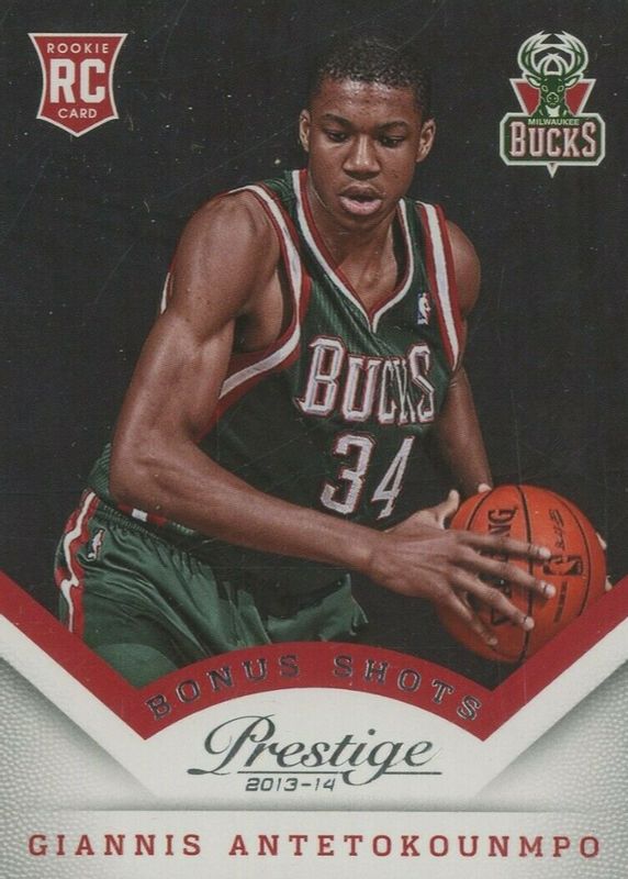 Giannis Antetokounmpo 2013 Prestige #175 Bonus Shots Silver Rookie PSA 10