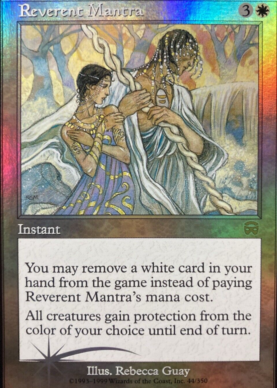 Reverent Mantra 1999 Mercadian Masques #44 Foil Price Guide