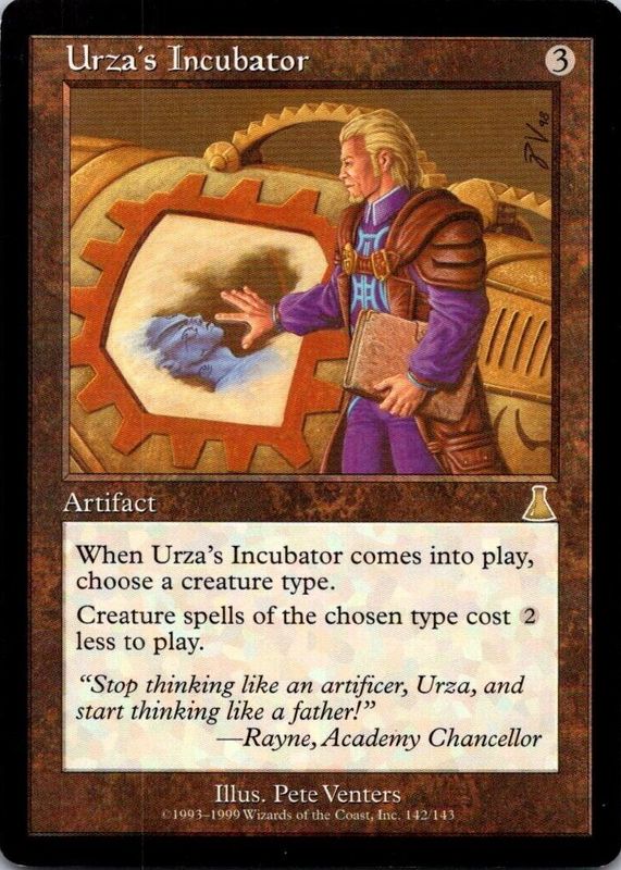 Urza's Incubator 1999 Urza's Destiny #142 Base RAW TCG (LIGHTLY PLAYED)