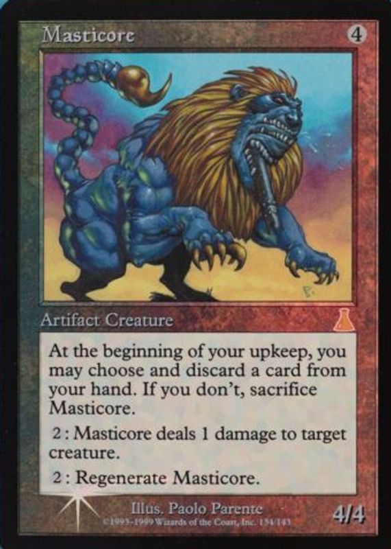 Masticore 1999 Urza's Destiny #134 Foil CGC 10