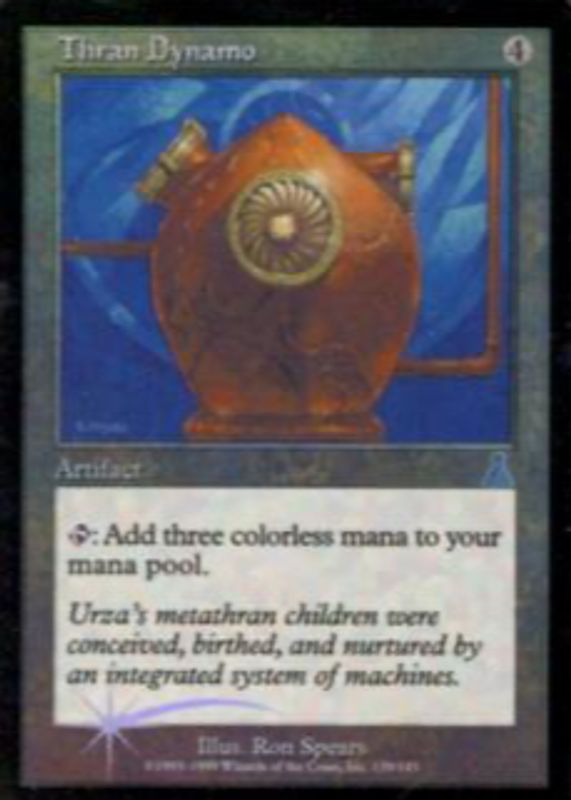 Thran Dynamo 1999 Urza's Destiny #139 Foil RAW TCG (NEAR MINT)