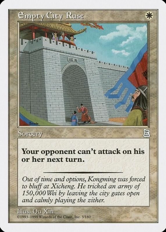 Empty City Ruse 1999 Portal Three Kingdoms #3 Base RAW TCG (NEAR MINT)