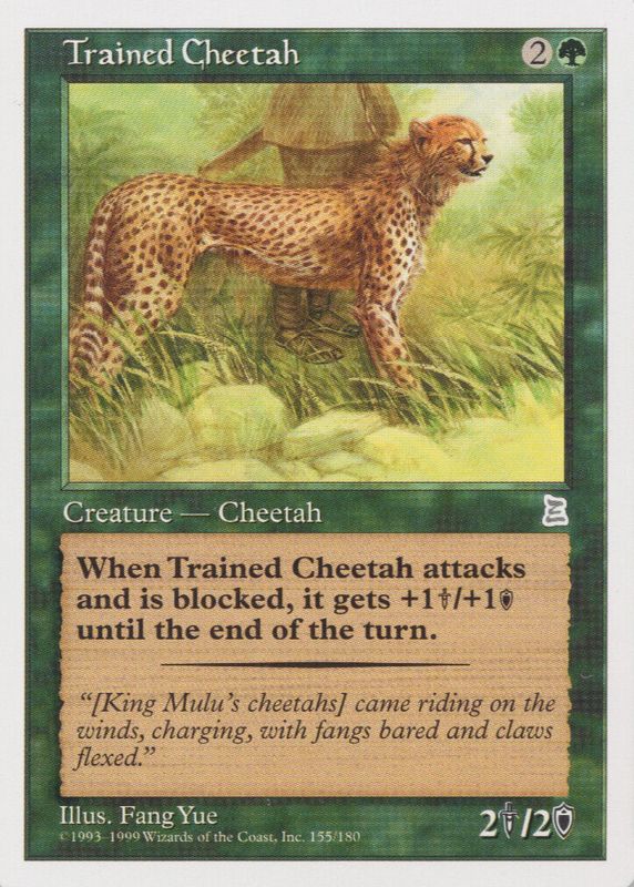 Trained Cheetah 1999 Portal Three Kingdoms #155 Base BGS 9.5