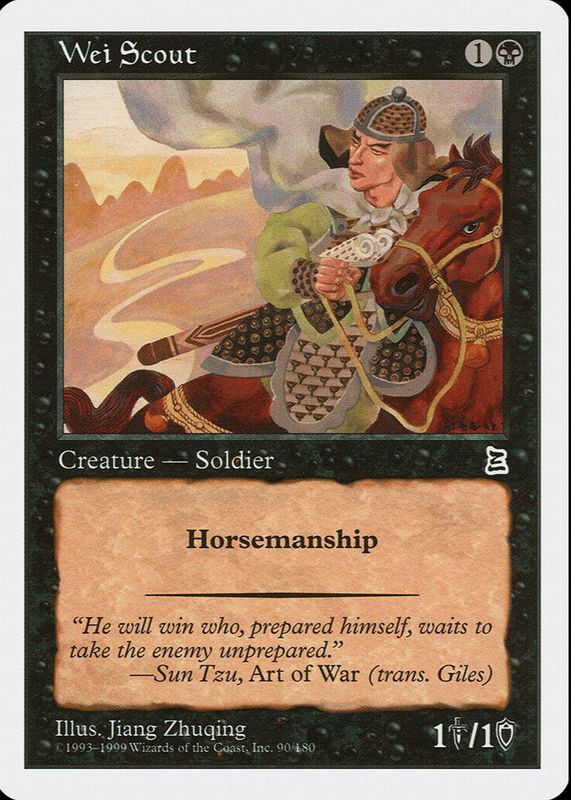 Wei Scout 1999 Portal Three Kingdoms #90 Base RAW TCG (LIGHTLY PLAYED)