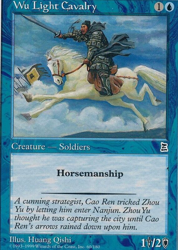 Wu Light Cavalry 1999 Portal Three Kingdoms #60 Base RAW TCG (LIGHTLY PLAYED)