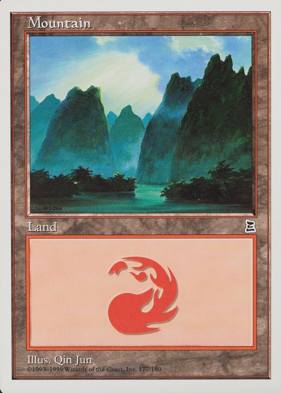 Mountain 1999 Portal Three Kingdoms #177 Base RAW TCG (NEAR MINT)