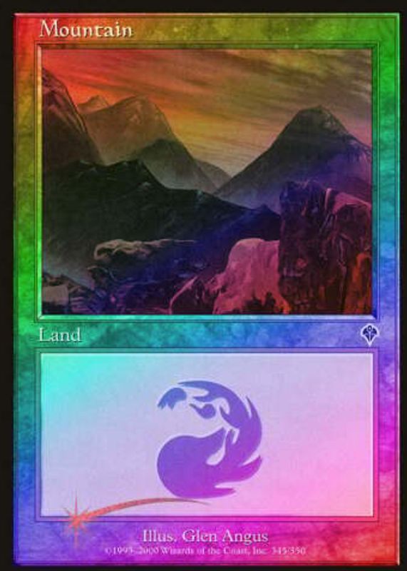 20x Basic Land – Mountain #343 (Same Art) – Invasion – MP/NM – Magic MTG