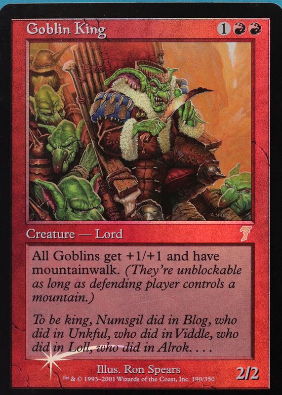 Goblin King 2001 Seventh Edition #190 Foil RAW TCG (NEAR MINT)