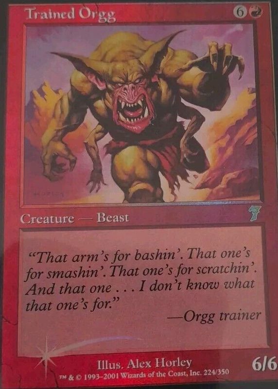 Trained Orgg 2001 Seventh Edition #224 Foil RAW TCG (LIGHTLY PLAYED)