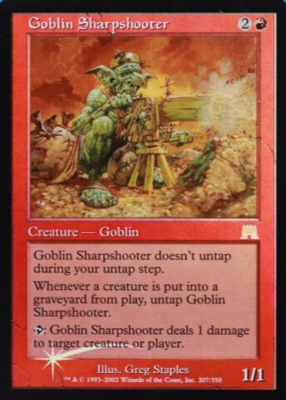 Goblin Sharpshooter 2002 Onslaught #207 Foil PSA 8