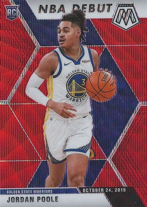 Jordan Poole 2019 Mosaic #261 NBA Debut - Tmall Red Wave Rookie PSA 10