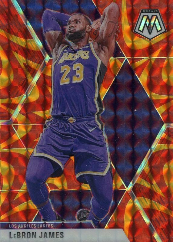 LeBron James 2019 Mosaic #8 Reactive Orange SGC 10