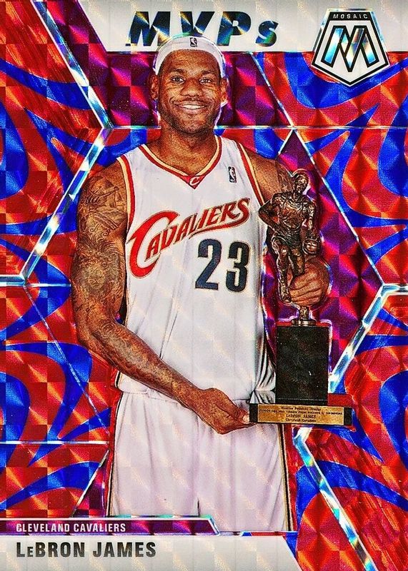 LeBron James 2019 Mosaic #298 MVPs - Reactive Blue SGC 10