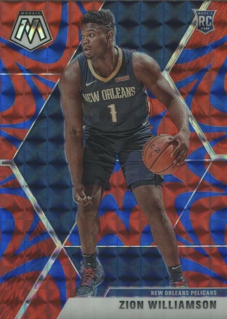 Zion Williamson 2019 Mosaic #209 Reactive Blue Price Guide 