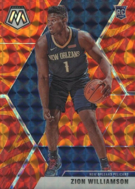 Zion Williamson 2019 Mosaic #209 Reactive Orange Rookie BGS 10 PRISTINE