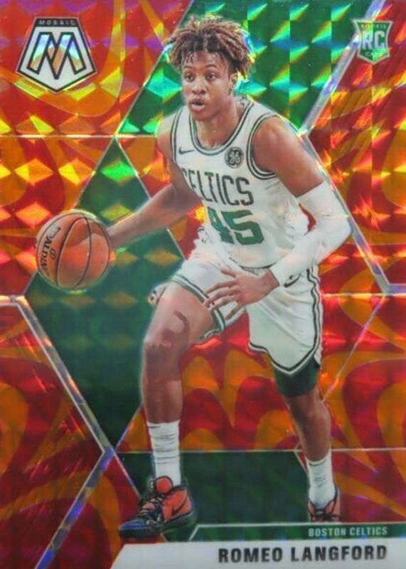 Romeo Langford 2019 Mosaic #233 Reactive Orange Rookie RAW