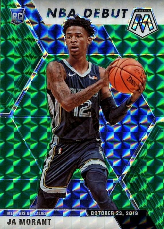 Ja Morant 2019 Mosaic #274 NBA Debut - Green Rookie PSA 10