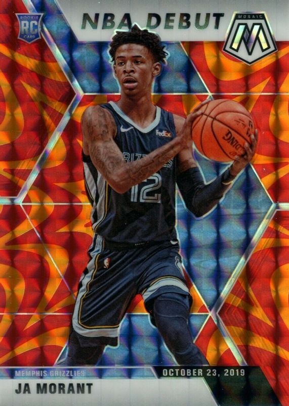 Ja Morant 2019 Mosaic #274 NBA Debut - Reactive Orange Rookie PSA 8