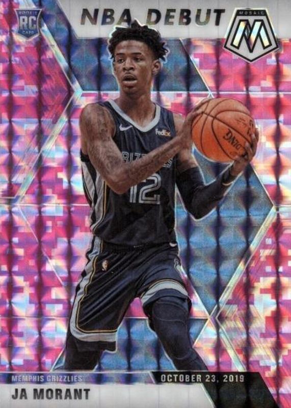 Ja Morant 2019 Mosaic #274 NBA Debut - Pink Camo Rookie BGS 10 PRISTINE