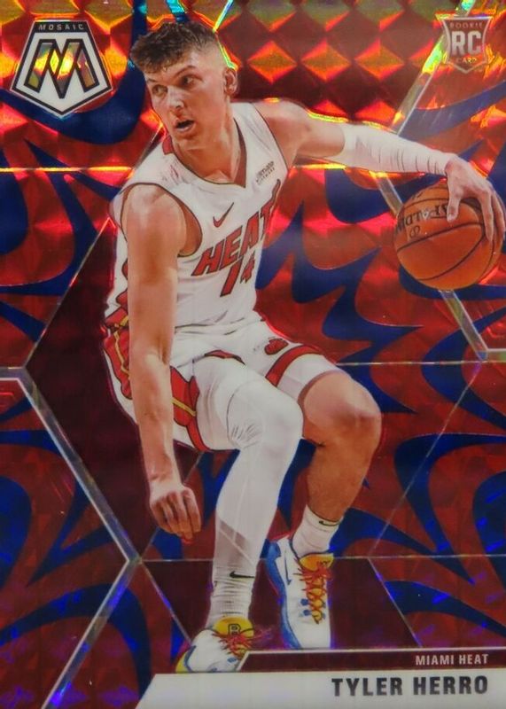 Tyler Herro 2019 Mosaic #223 Reactive Blue Rookie SGC 9