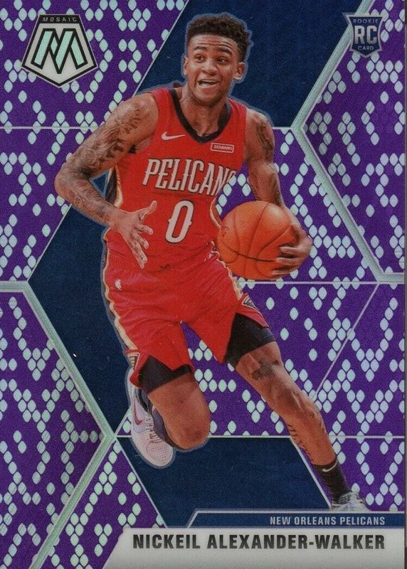 Nickeil Alexander-Walker 2019 Mosaic #205 Snakeskin Purple /24 Rookie PSA 10