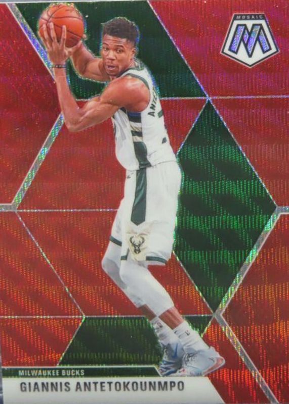 Giannis Antetokounmpo 2019 Mosaic #75 Tmall Red Wave PSA 9