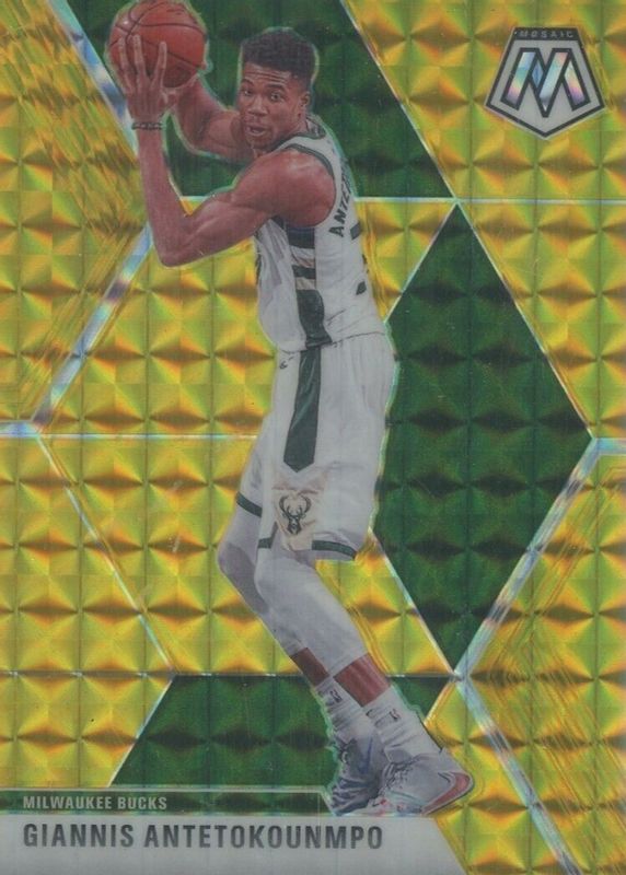 Giannis Antetokounmpo 2019 Mosaic #75 Gold /10 PSA 9