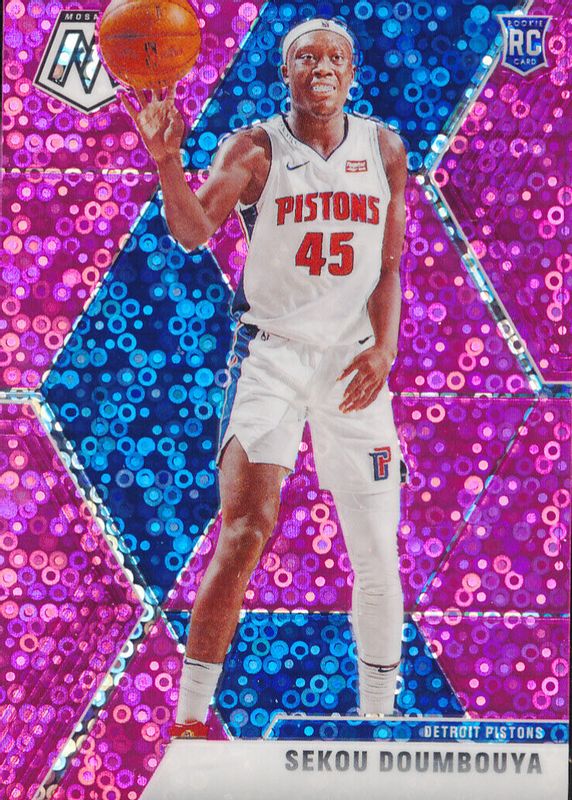 Sekou Doumbouya 2019 Mosaic #243 Fast Break Pink /20 Rookie PSA 10