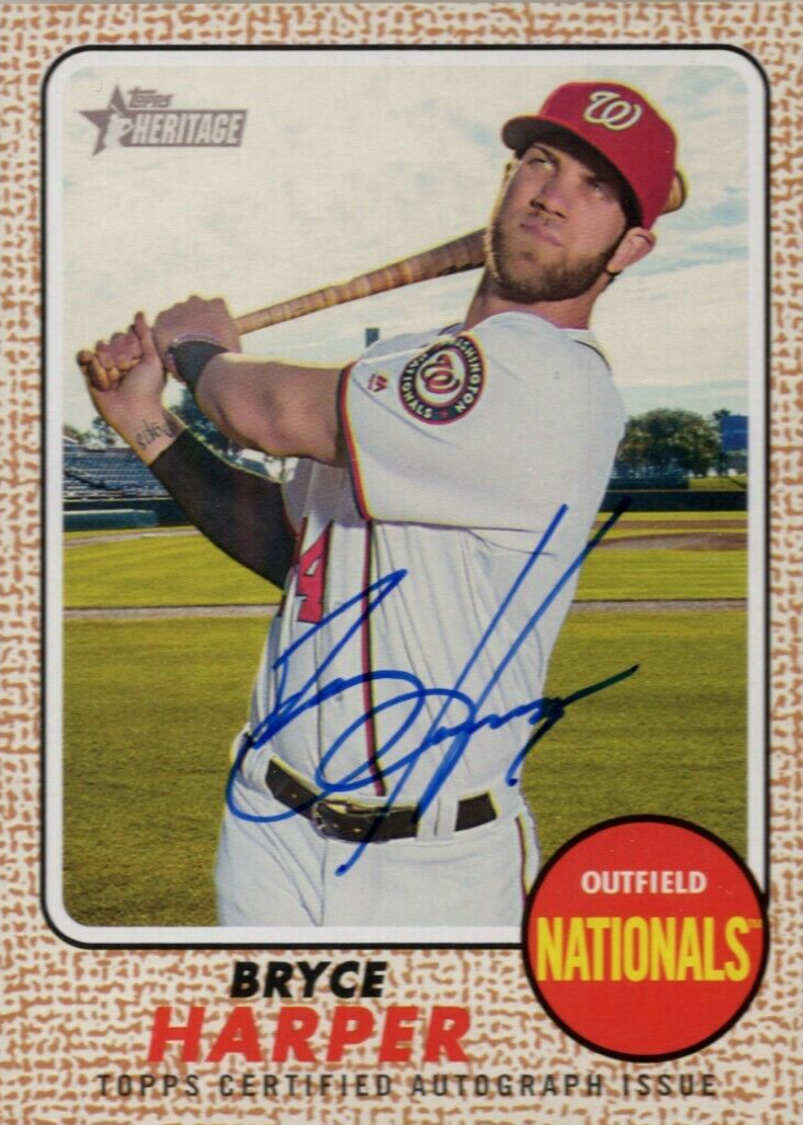 Bryce Harper 2017 Topps Heritage #ROA-BH Real One Autographs